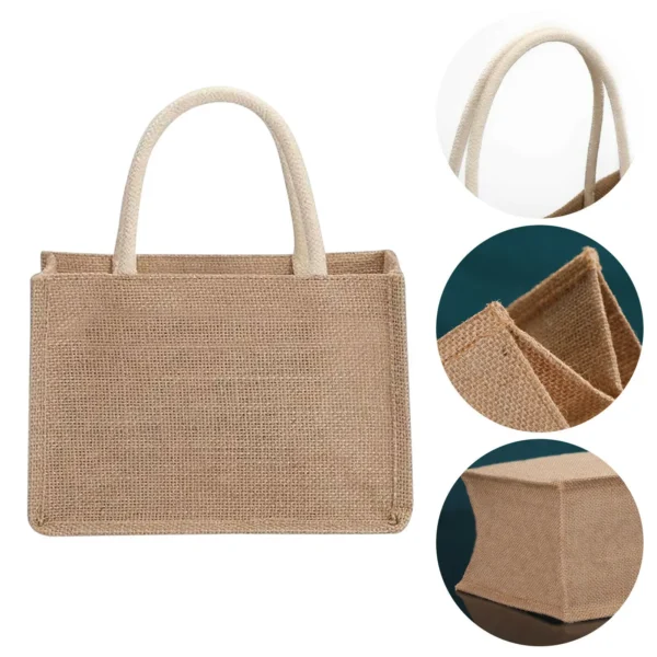 Burlap Jute Tote Bag