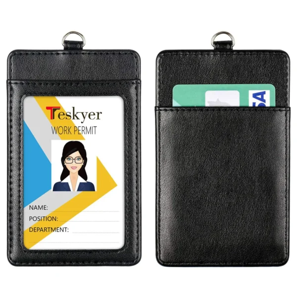 S10fa9d6301ae4ab0a11f54880206cdfbC.webp Vertical PU Leather Badge Holder