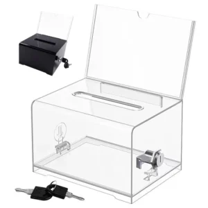 S152f4a63eab4497fa754b2640ed129beJ.webp Acrylic Suggestion Box with Sign Holder