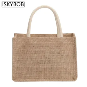 Burlap Jute Tote Bag