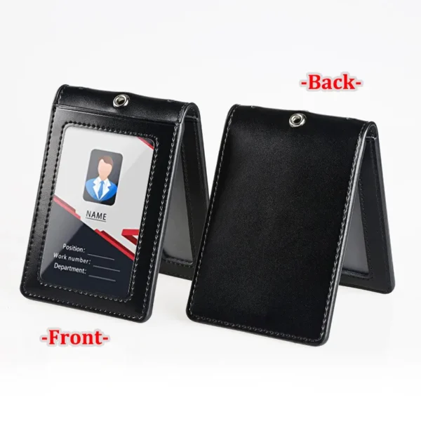 Genuine Leather ID Badge Holder