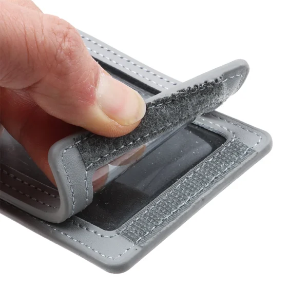Folding Leather Card Holder with Lanyard
