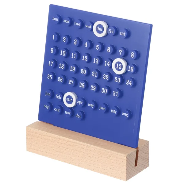 Wooden Perpetual Desk Calendar