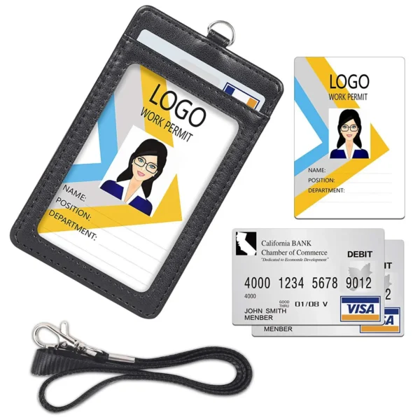 S9f9ba419cca64943b252df35ba49dde1R.webp Vertical PU Leather Badge Holder