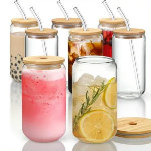 Sa63e0e0ab75b496bb299ca496ec9472fJ.webp Glass Can Cup with Bamboo Lid and Straw