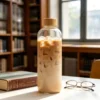 Glass Bottle with Bamboo Lid