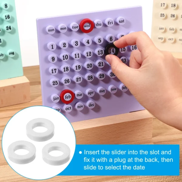 Wooden Perpetual Desk Calendar