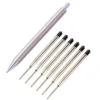 Retractable Metal Pen with 6 Refills