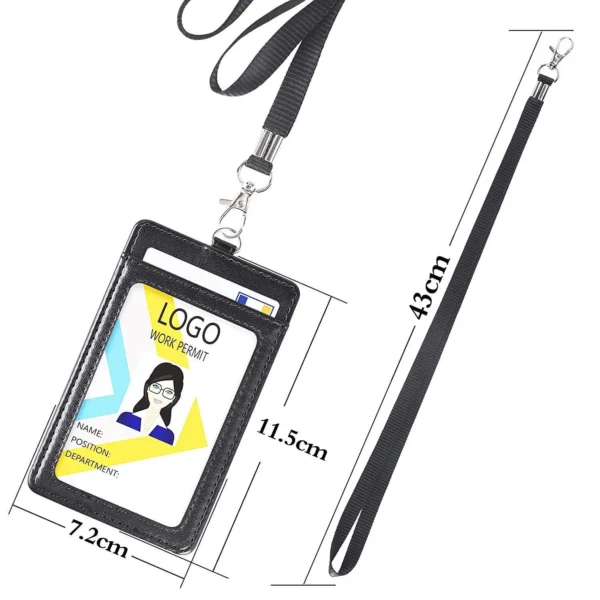 Sd6164dc8a47143f08edcaba0494ccf96O.webp Vertical PU Leather Badge Holder