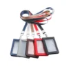 Folding Leather Card Holder with Lanyard